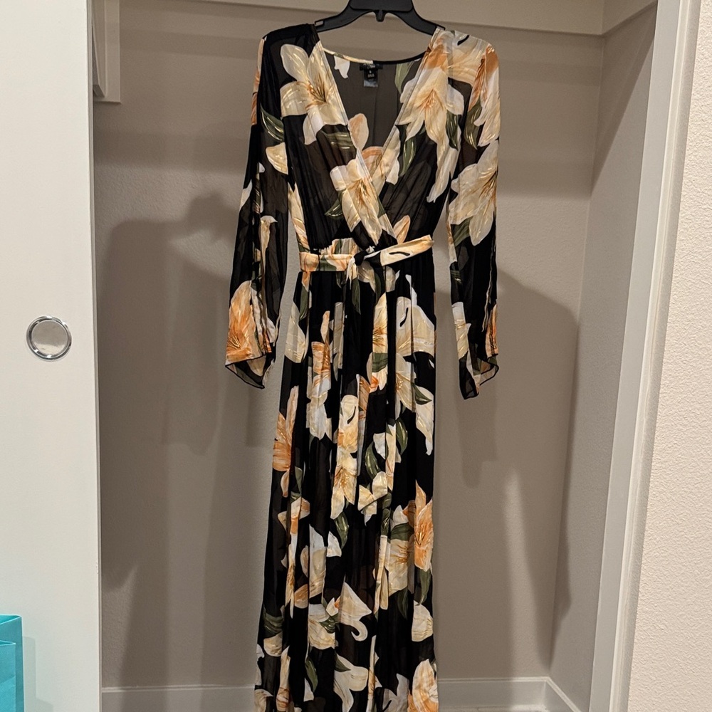 Floral Wrap Maxi Dress